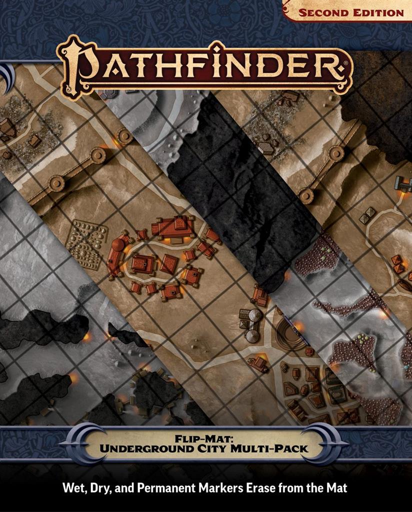 Pathfinder Flip-Mat: Underjordisk Stad Multi-Pack Paizo Publishing