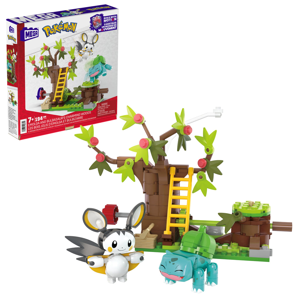 Mega Pokemon Emolga & Bulbasaur Charming Woods Grant & Bowman