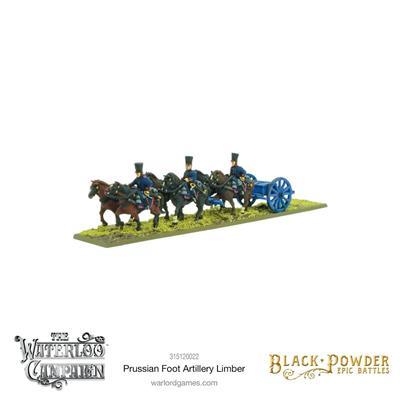 Svart Pulver - Episk Strid Waterloo - Preussisk Fotartilleri Limber Warlord Games