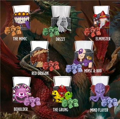 Sirius Dice - D&D Mini Dice Cups PDQ (12 Cups)