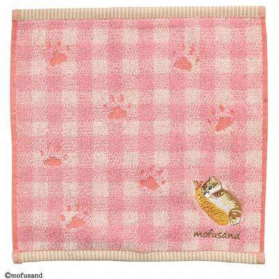 Mofusand - Mini Towel (25x25 cm) - Red Paw Print