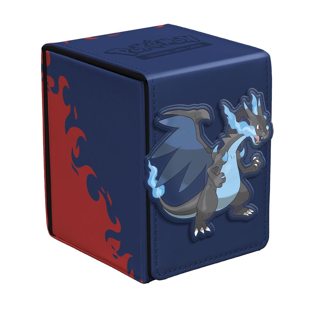 UP - Mega Charizard X Alcove Flip Deck Box for the Pokémon Trading Card Game