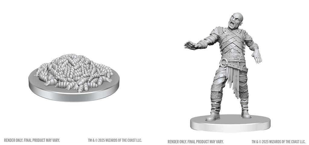 D&D Nolzur's Marvelous Miniatures: Swarm of Rot Grubs & Rot Grub Victim