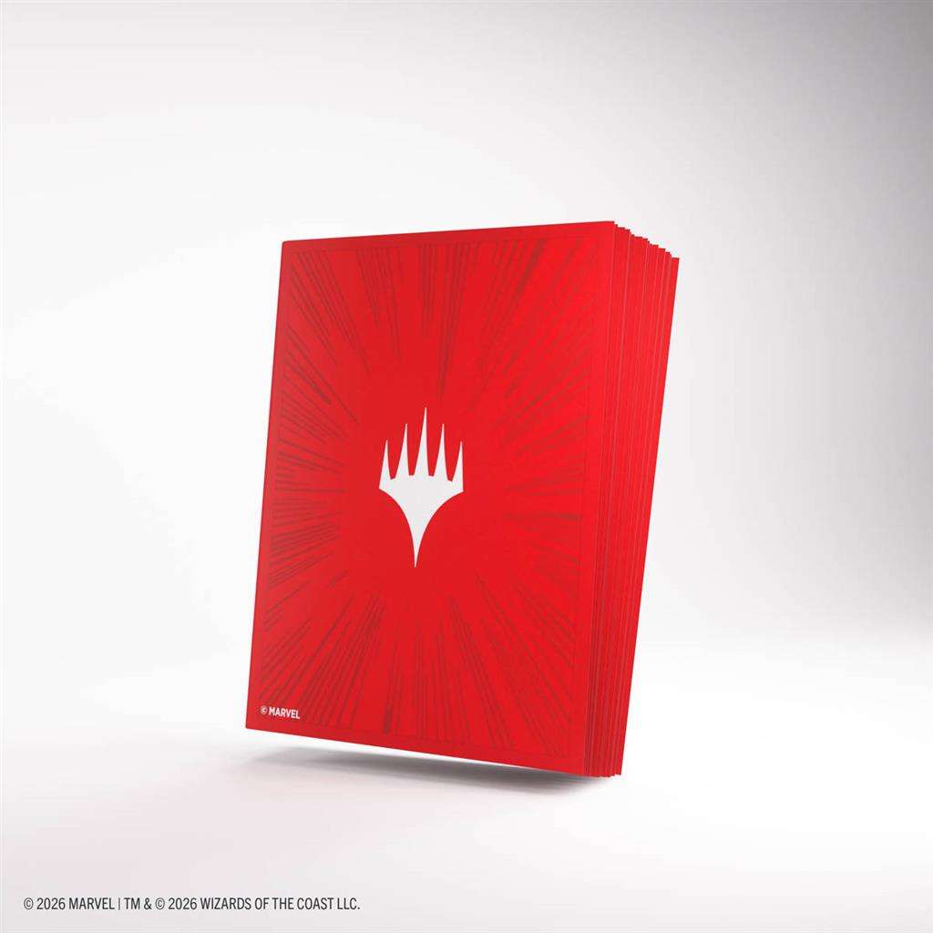 Magic: The Gathering | Marvel Super Heroes Premium Double Sleeving Pack 100 - Comic Burst Red