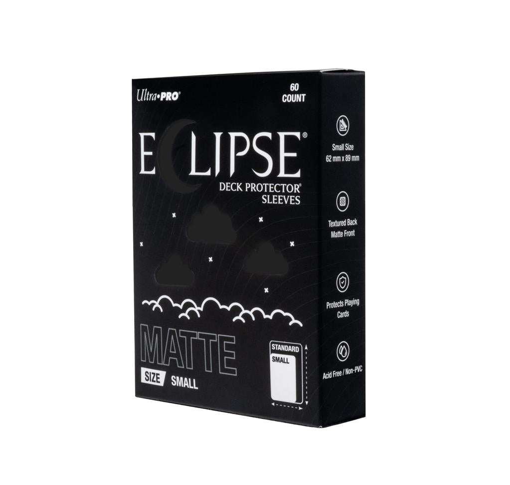 ECLIPSE® Matte Small DECK PROTECTOR® Sleeves: Jet Black - 60ct