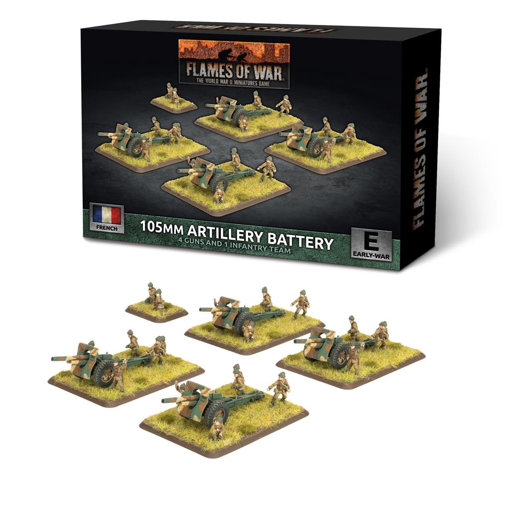 Flames of War - 105mm Artillery Battery (x4 guns)