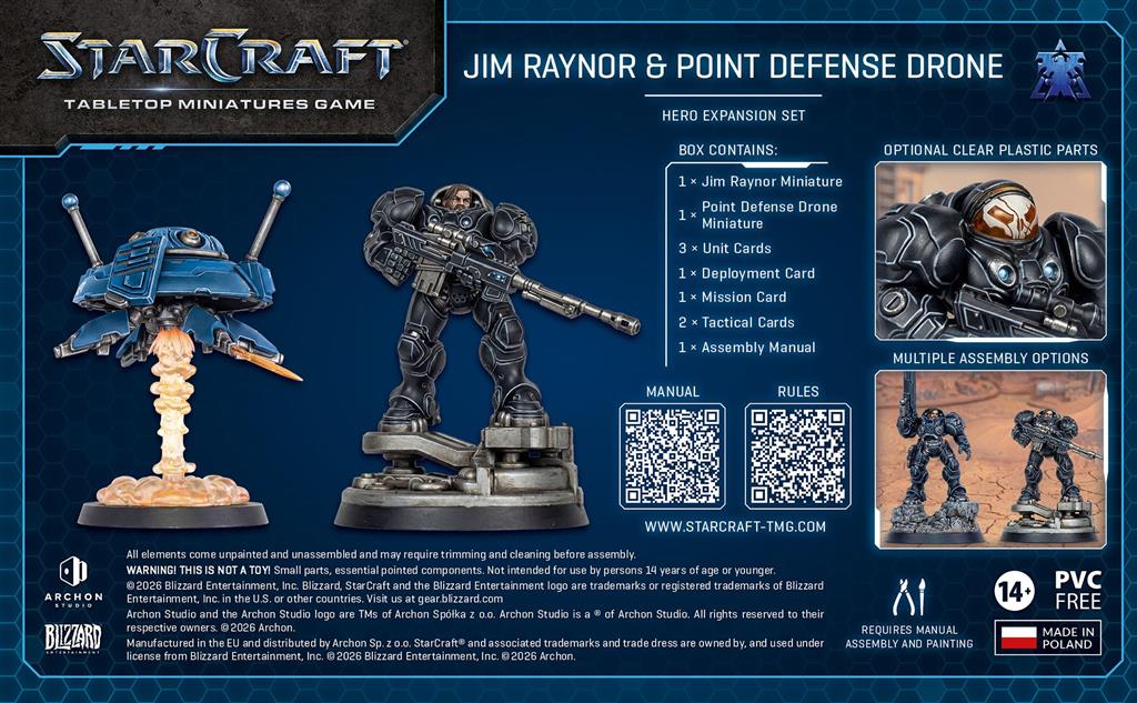 StarCraft® The Miniatures Game - Jim Raynor (Raynor's Raiders) - Terran - Hero Expansion Set - EN