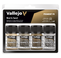 Vallejo - Pigments / 4 pigments set - Mud & Sand 35 ml