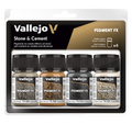 Vallejo - Pigments / 4 pigments set - Stone & Cement 35 ml
