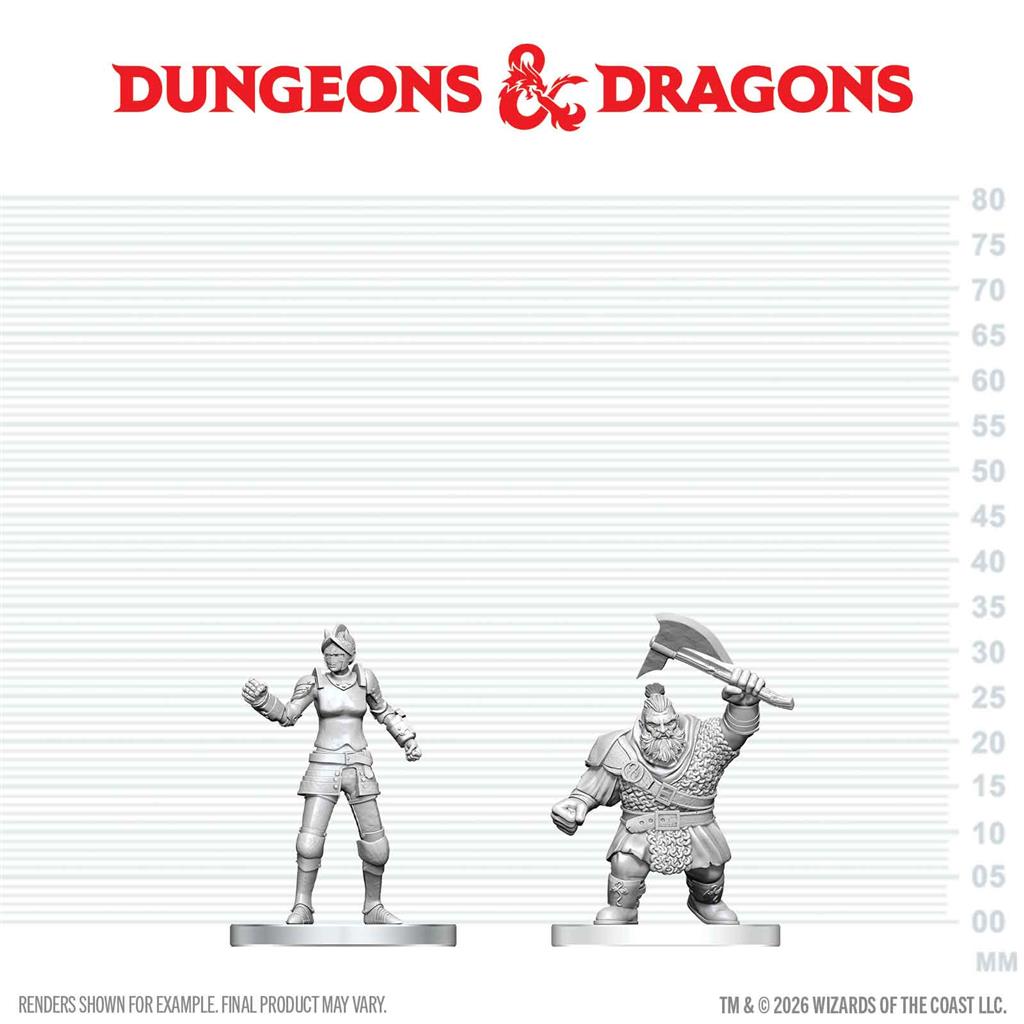 D&D Nolzur's Marvelous Miniatures: Cultist of Bane & Dwarf Zhentilar Soldier - EN
