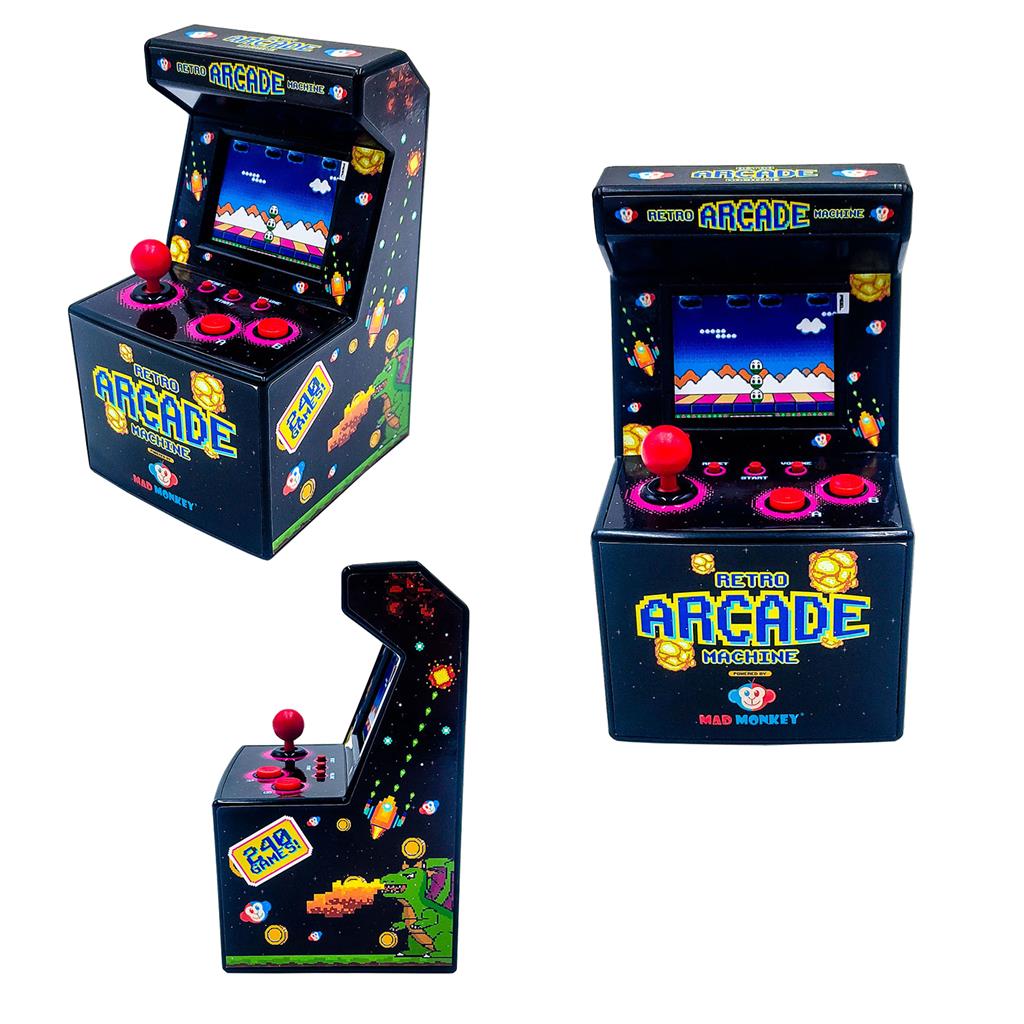 Mad Monkey - Mini Arcade Machine (incl. 240 8-Bit Games)