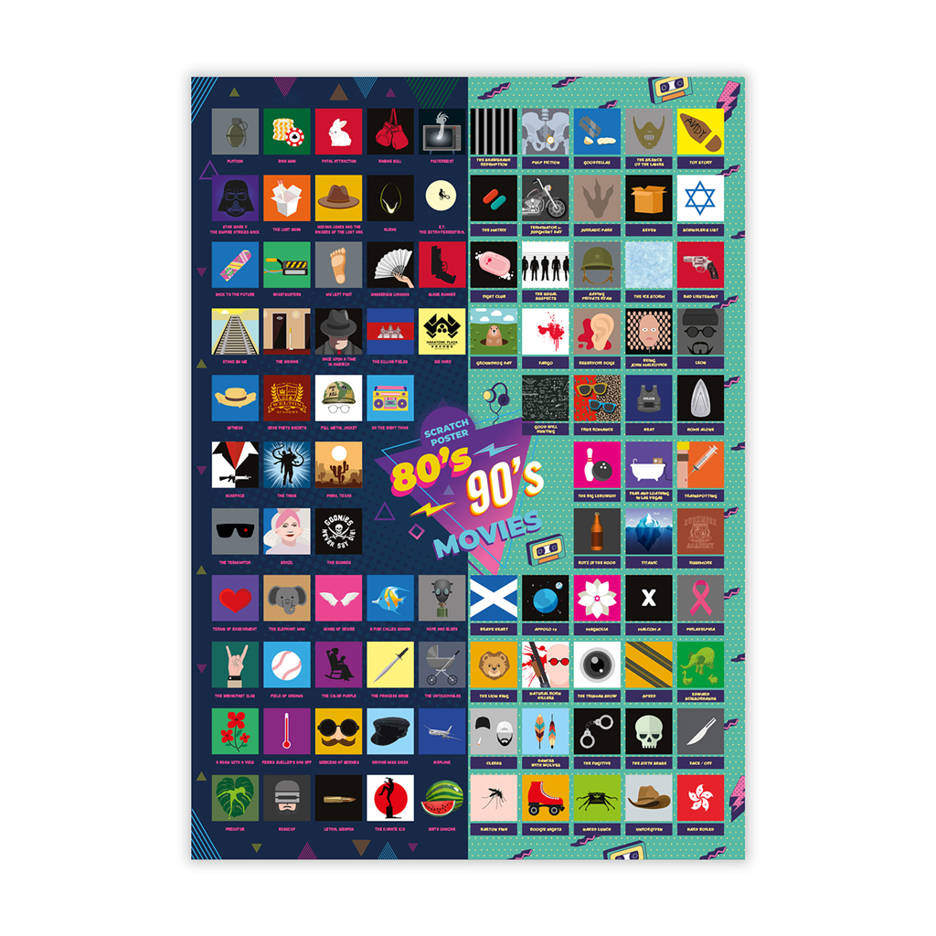 Mad Monkey - Scratch Poster (Top 100 - 80s & 90s Movies)