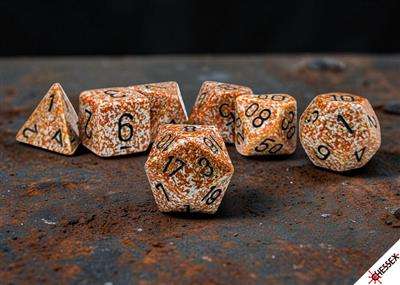 Speckled Rust/black Polyhedral 7-Die Set