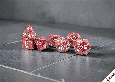 Speckled Lava Stone/white Polyhedral 7-Die Set