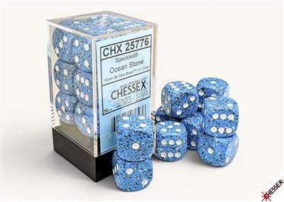 Speckled® 16mm d6 Ocean Stone Dice Block™ (12 dice)