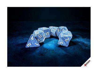 Speckled Ocean Stone/white Polyhedral 7-Die Set