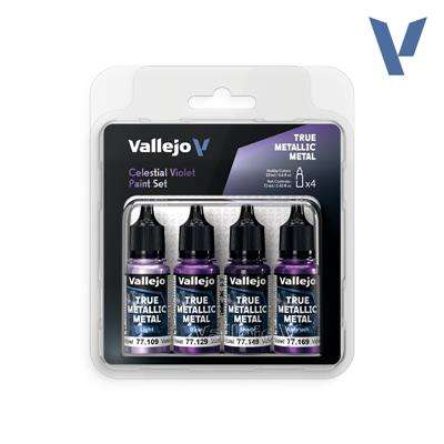 Vallejo True Metallic Metal Celestial Violet Paint Set (4)