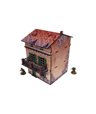 WW2 Italy Balcony House (1) PREPAINTED 28mm/1:56