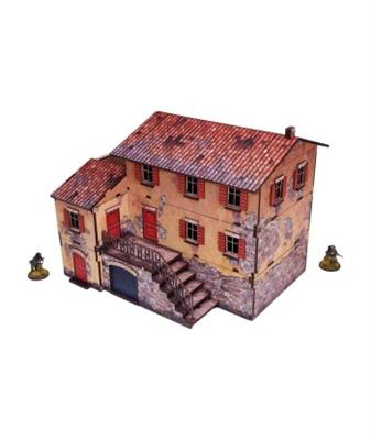 WW2 Italy Large House (1) PREPAINTED 28mm/1:56