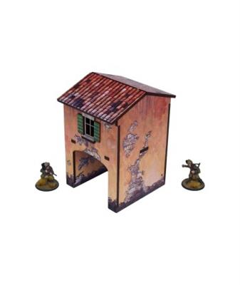 WW2 Italy Gate House (1) PREPAINTED 28mm/1:56