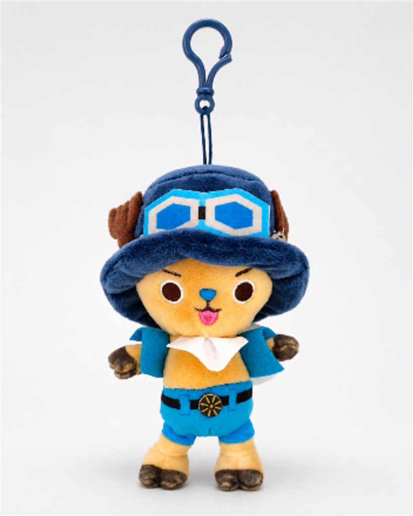 One Piece - Plush Keychain / Bag Clip (11cm) - Chopper x Sabo