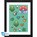 Pokémon - Framed print (30x40) - Pixel Art