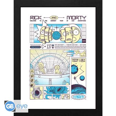 Rick and Morty - Framed print (30x40) - Bad trip