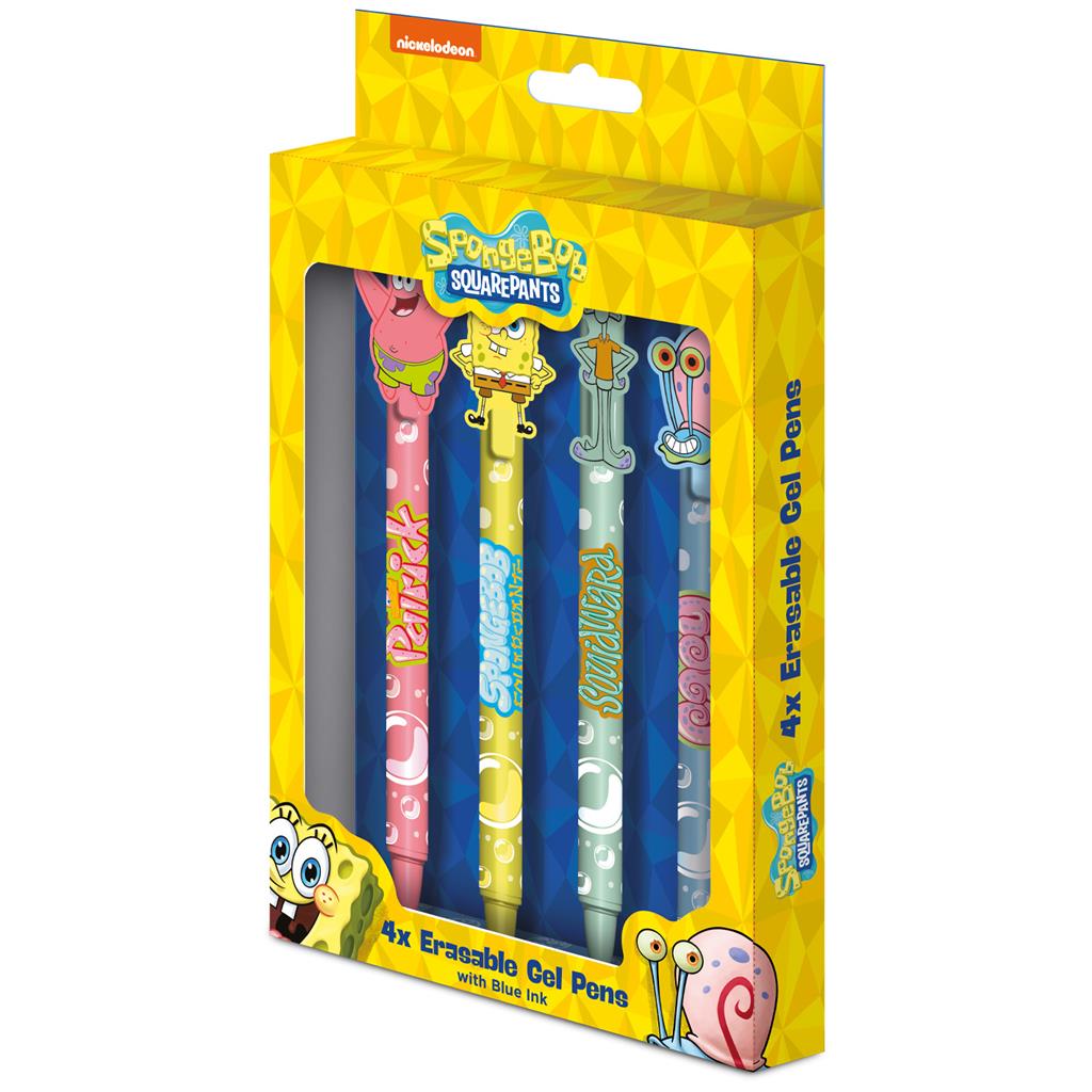 Spongebob Squarepants - Erasable Gel Pen (4 pcs.)