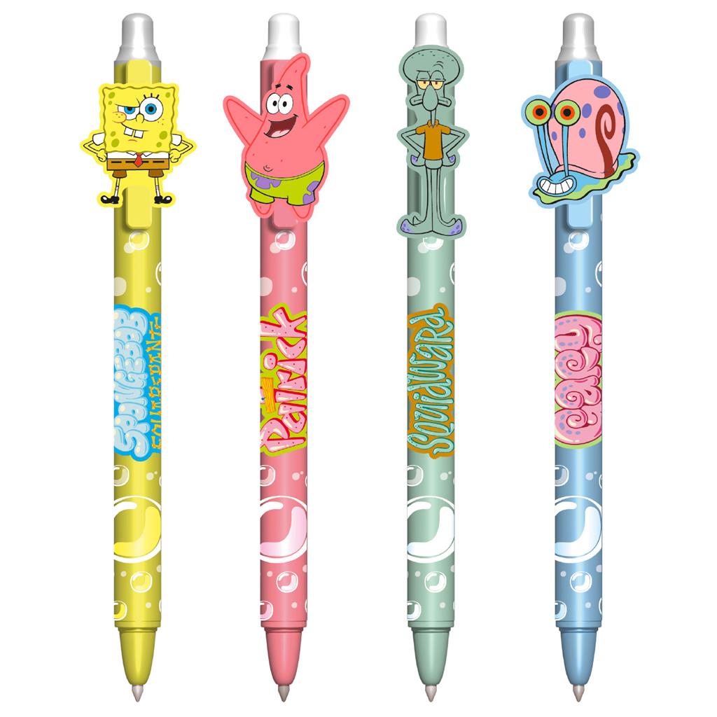 Spongebob Squarepants - Erasable Gel Pen (4 pcs.)