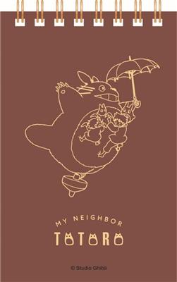 My Neighbor Totoro - Stamped Ring Notebook (11,5x7,2 cm) - Flying Totoro