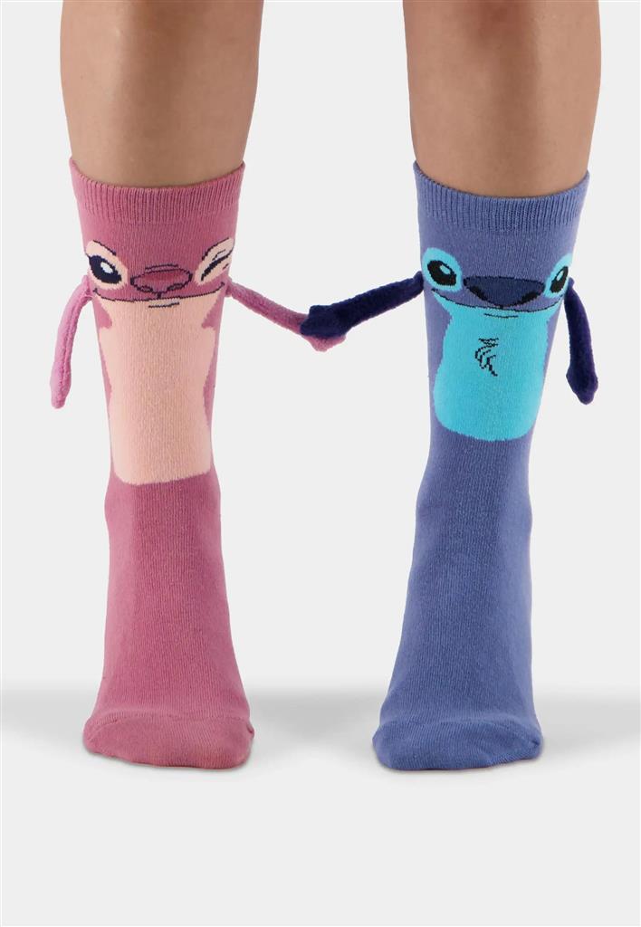 Lilo & Stitch - Let's Hold Hands Novelty Socks - Stitch & Angel - 39/42