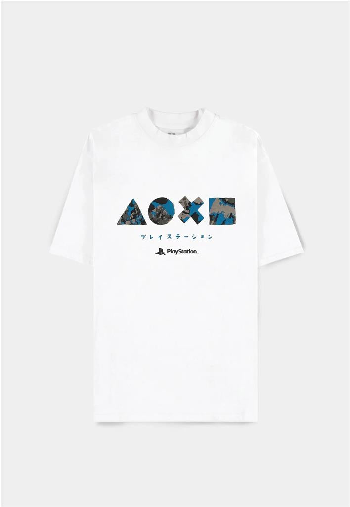 PlayStation - Men's Short Sleeved T-Shirt (Loose Fit) - Icons Japan - L