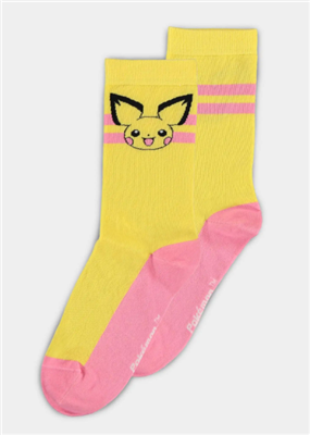 Pokémon - Crew Socks (3 Pack) - Piplup, Pichu, and Jigglypuff - 39/42