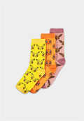 Pokémon - Crew Socks (3 Pack) - Charmander, Pikachu, Eevee - 35/38