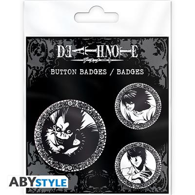 Death Note - Badge Pack - Light, L & Ryuk