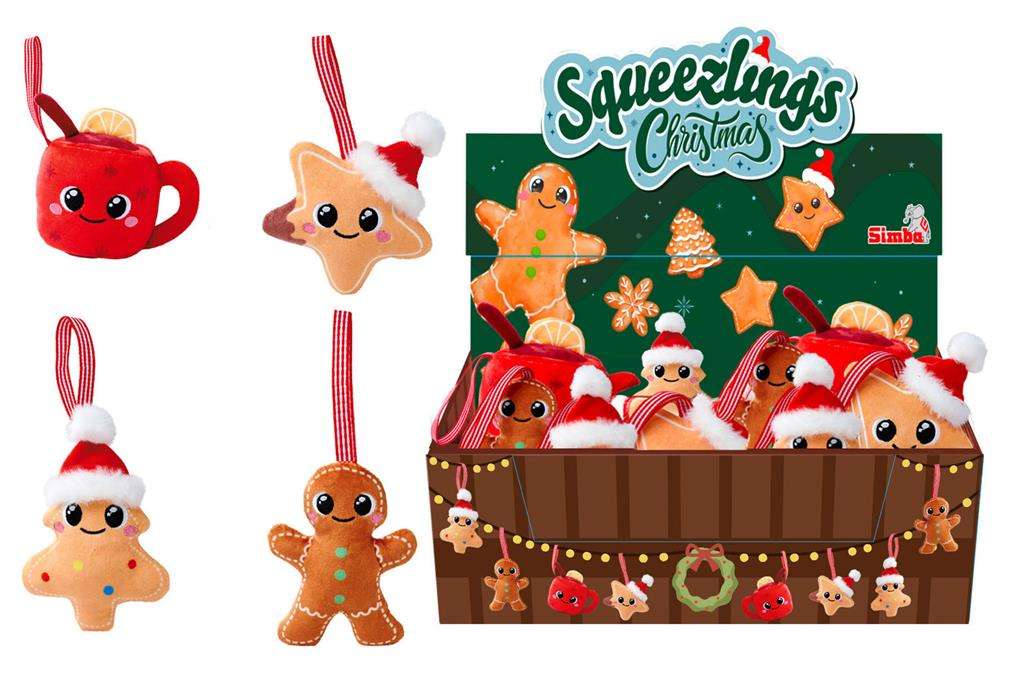 Squeezlings - Plush Figures - Christmas, 10cm (CDU of 20)