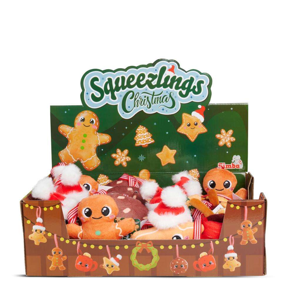 Squeezlings - Plush Figures - Christmas, 10cm (CDU of 20)