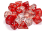 Chessex 7 Die Sets - Nebula TM Red/Silver Luminary 7-Die Set Chessex