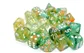 Chessex 7-tärningsset - Nebula TM Spring/Vit Luminary 7-tärningsset Chessex