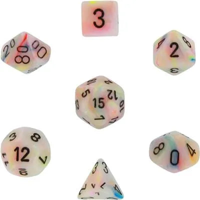 Chessex Festive 7-Tärningsset - Circus med svart Chessex
