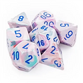 Chessex Festive Polyhedral 7-Tärningsset - Pop Art med Blå Chessex