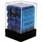 Chessex Gemini 12mm d6 Dice Blocks (36 Dice) - Black-Blue w/gold Chessex
