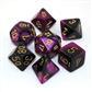 Chessex Gemini Polyhedral 7-Die Set - Black-Purple w/gold Chessex
