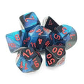 Chessex Gemini Polyhedral 7-Die Set - Black-Starlight med röd Chessex