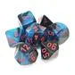 Chessex Gemini Polyhedral 7-Die Set - Black-Starlight med röd Chessex