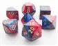 Chessex Gemini Polyhedral 7-Die Set - Blå-Röd med Guld Chessex