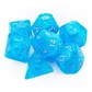 Chessex Luminary Polyhedral 7-Tärningsset - Sky med Silver Chessex