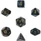Chessex Lustrous 7-Tärningsset - Shadow med guld Chessex