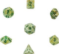 Chessex Marble 7-Die Set - Grön med Mörkgrön Chessex