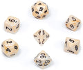 Chessex Marble 7-Die Set - Ivory med svart Chessex